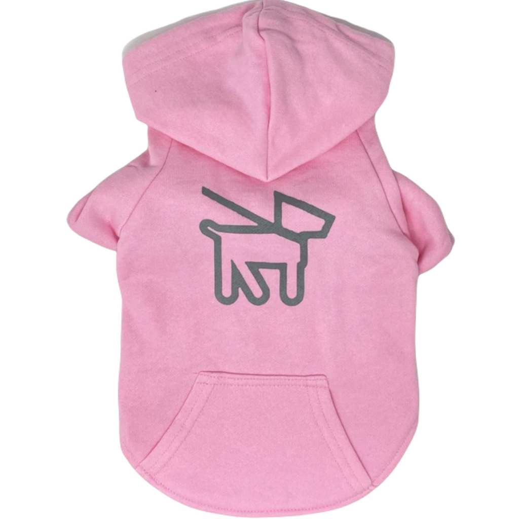 cotton dog hoodie - pink