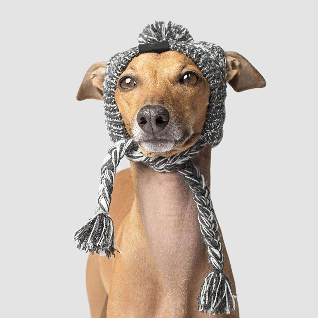 polar pom pom hat - charcoal