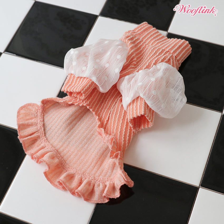 puff sleeve dress - salmon