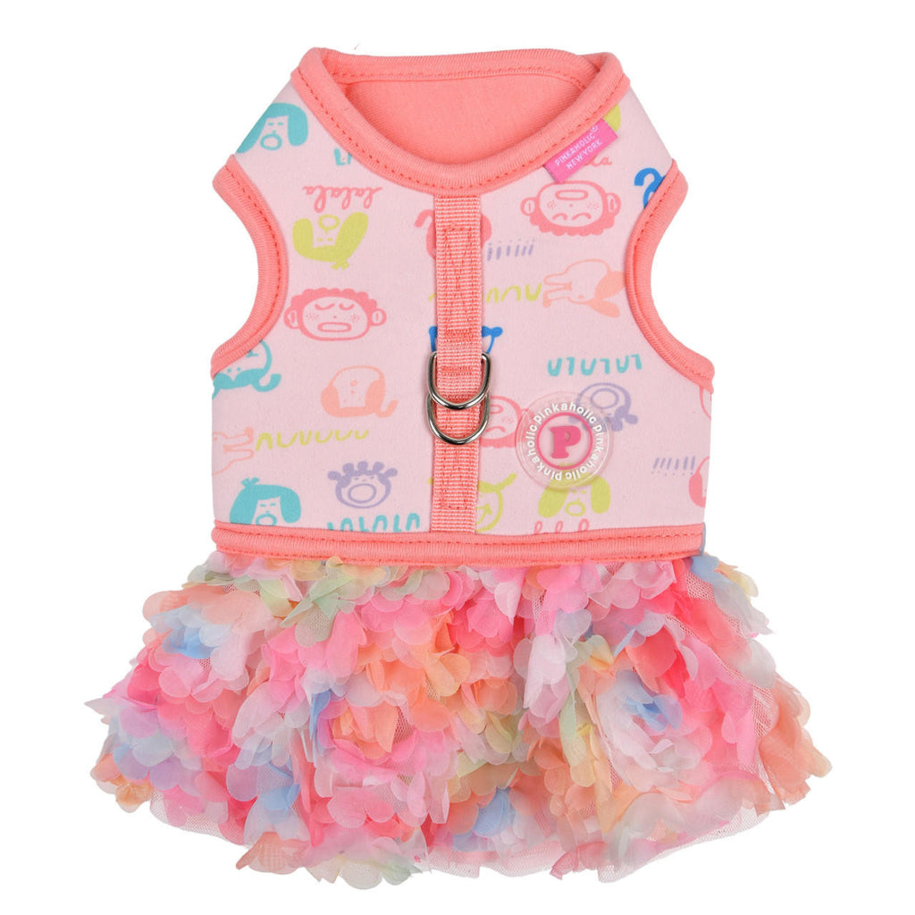 berthe harness dress - pink