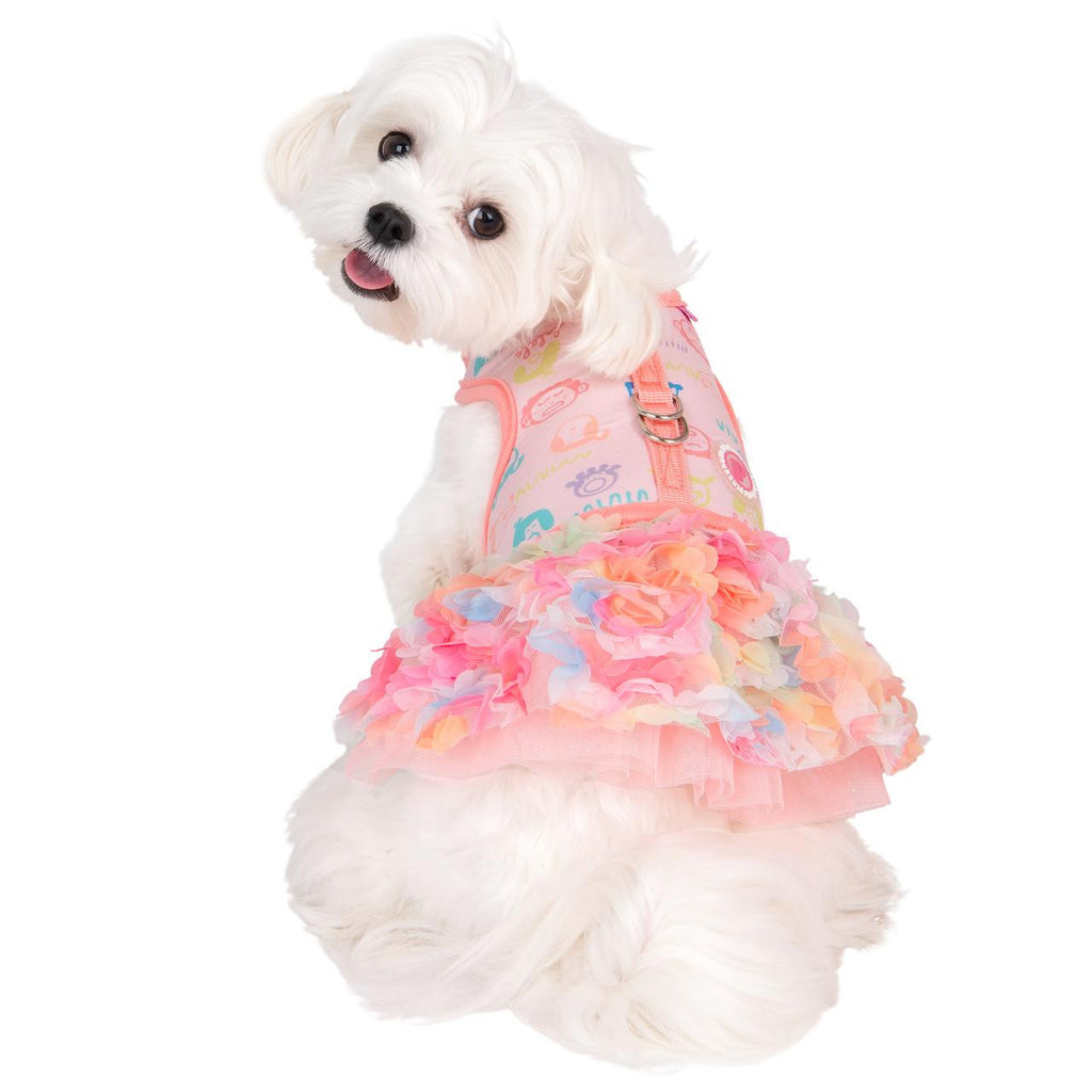 berthe harness dress - pink