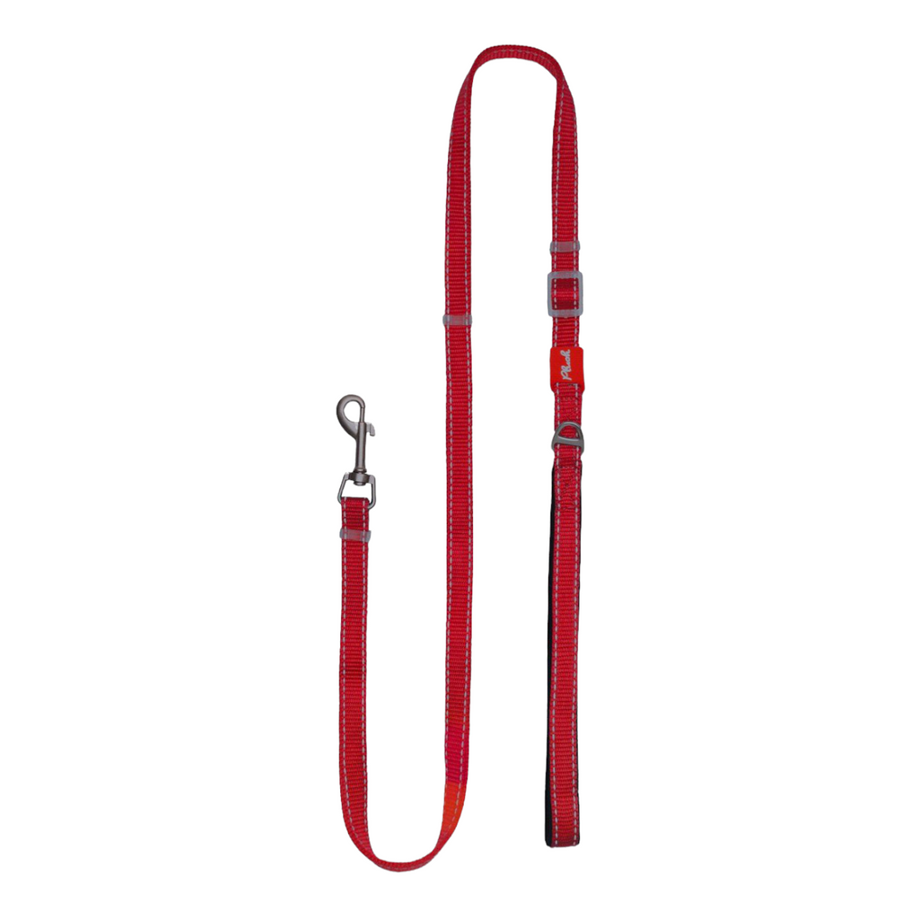 plush adjustable leash - red