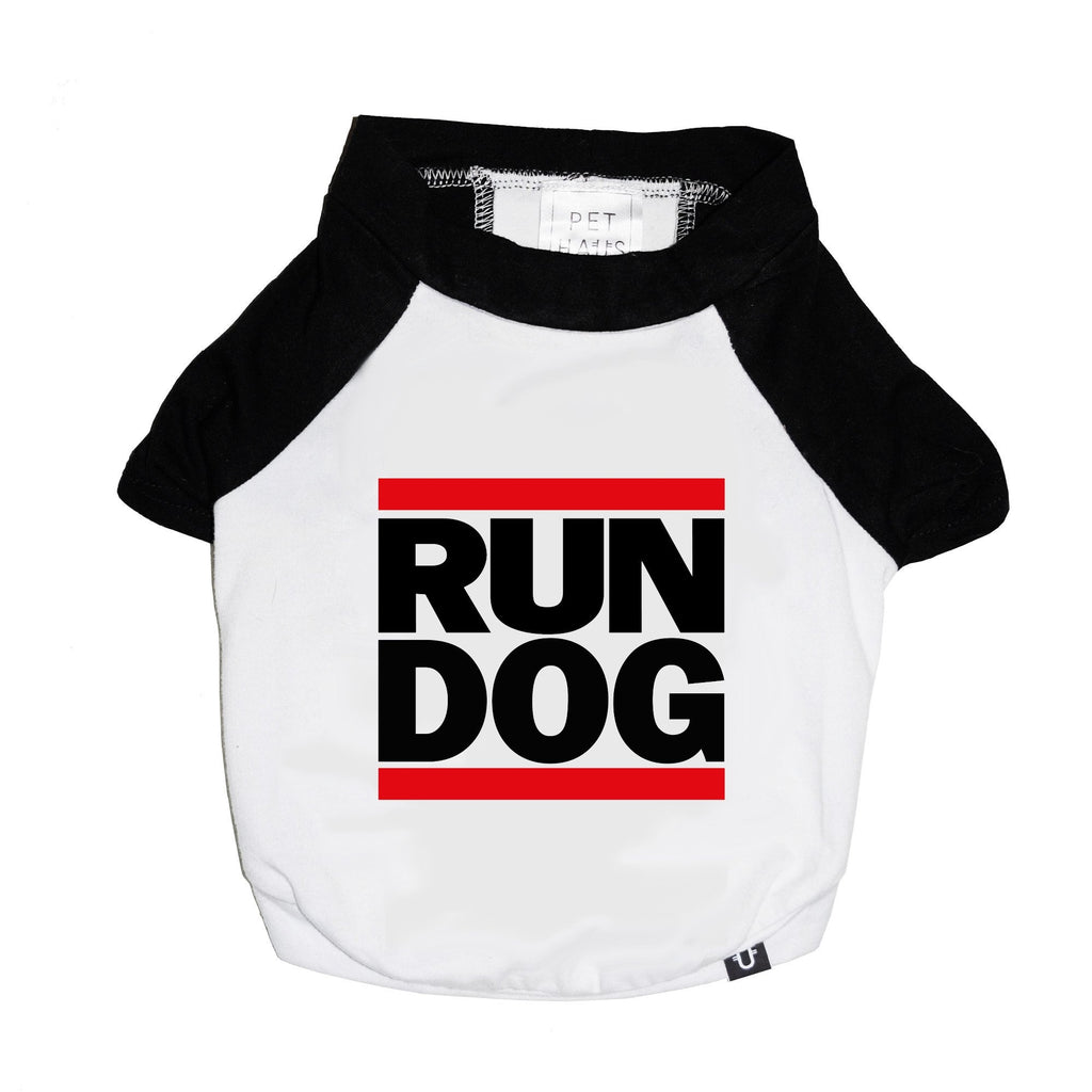 run dog raglan tee