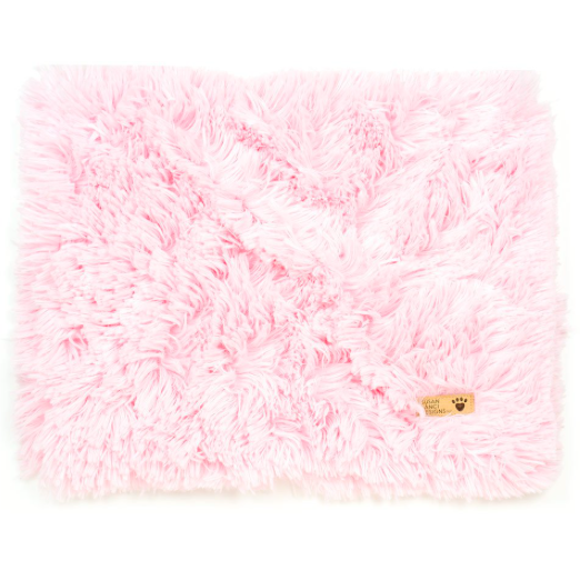 shag blanket - puppy pink