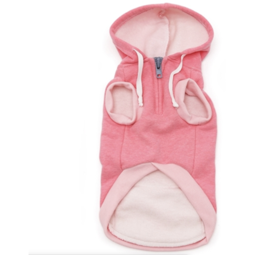 drawstring sleeveless hoody - pink
