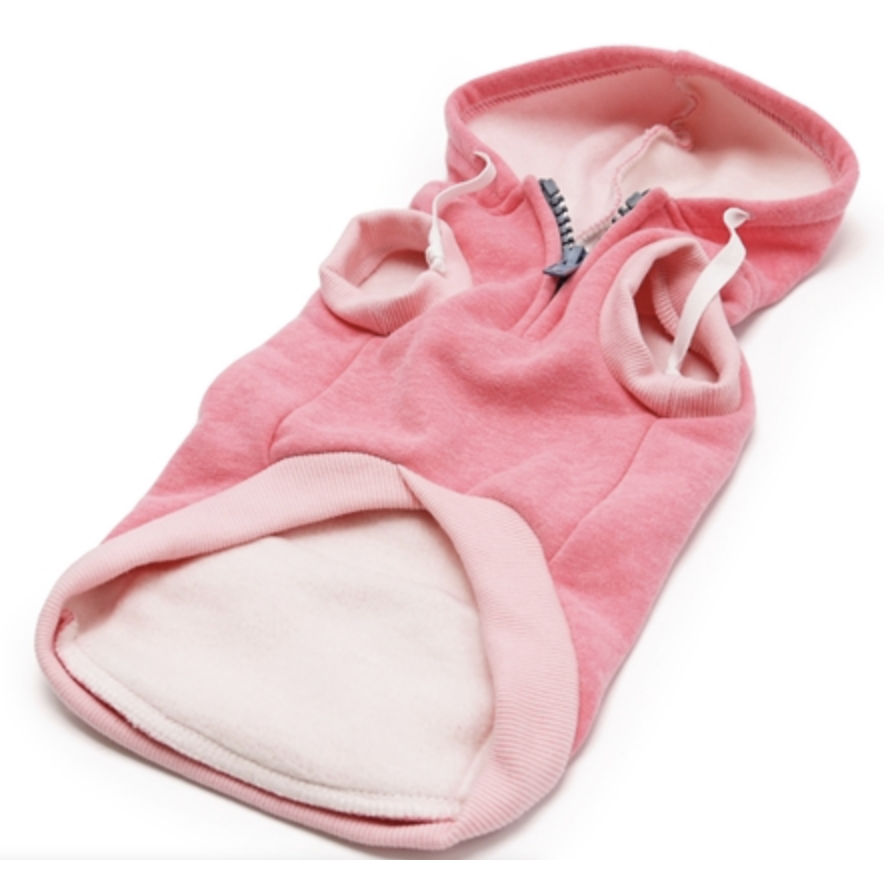 drawstring sleeveless hoody - pink