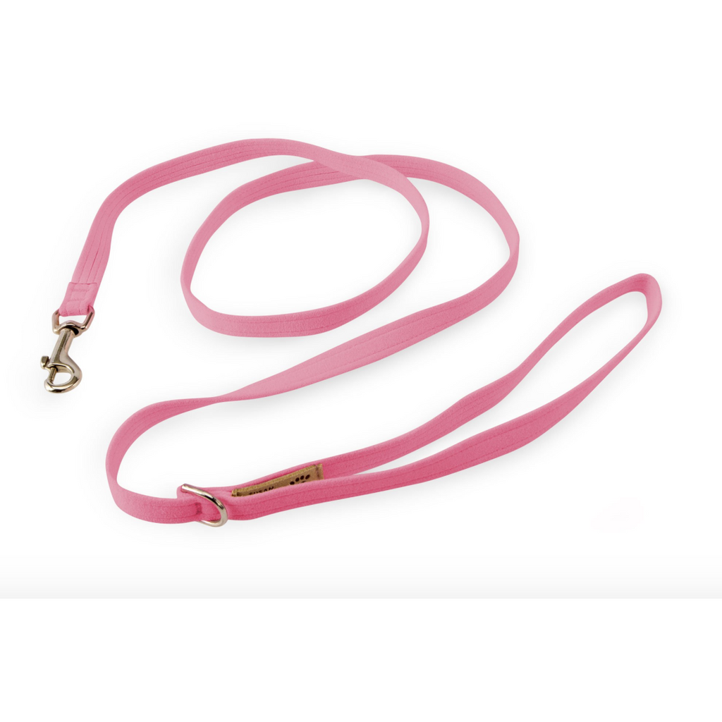 ultra-suede leash - perfect pink