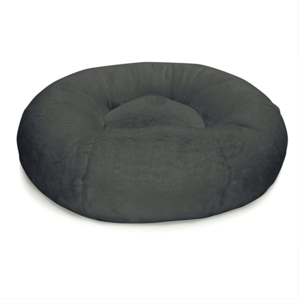 spa dog bed - charcoal