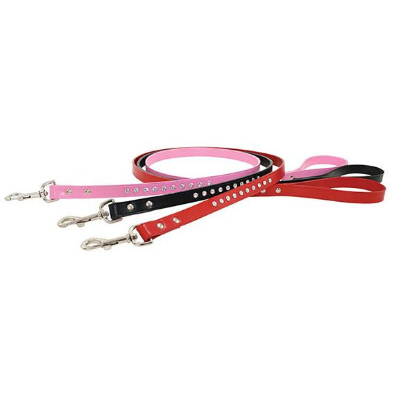 swarovski leather leash - more colours barking babies