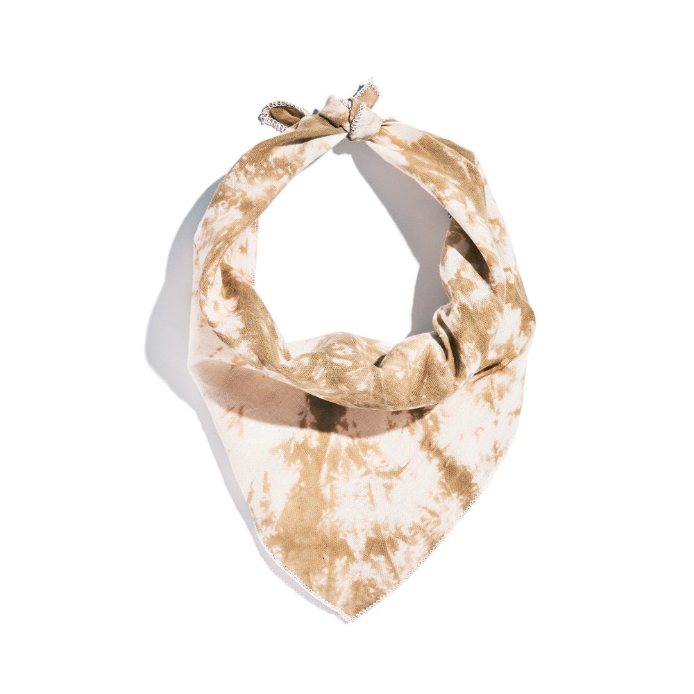 cotton tie-dye bandana - khaki
