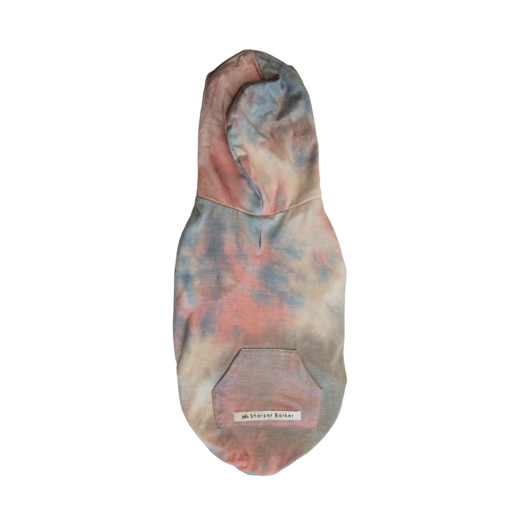 tie dye dream dog hoodie