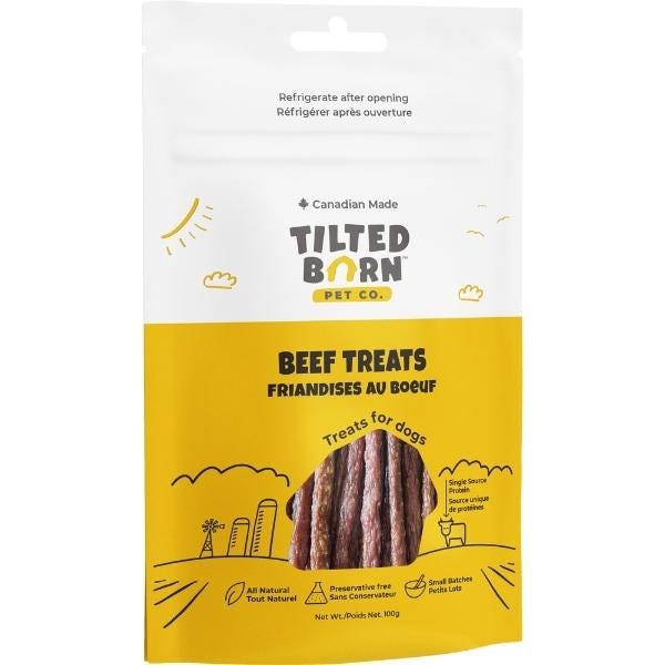 tilted barn beef treats barking babies