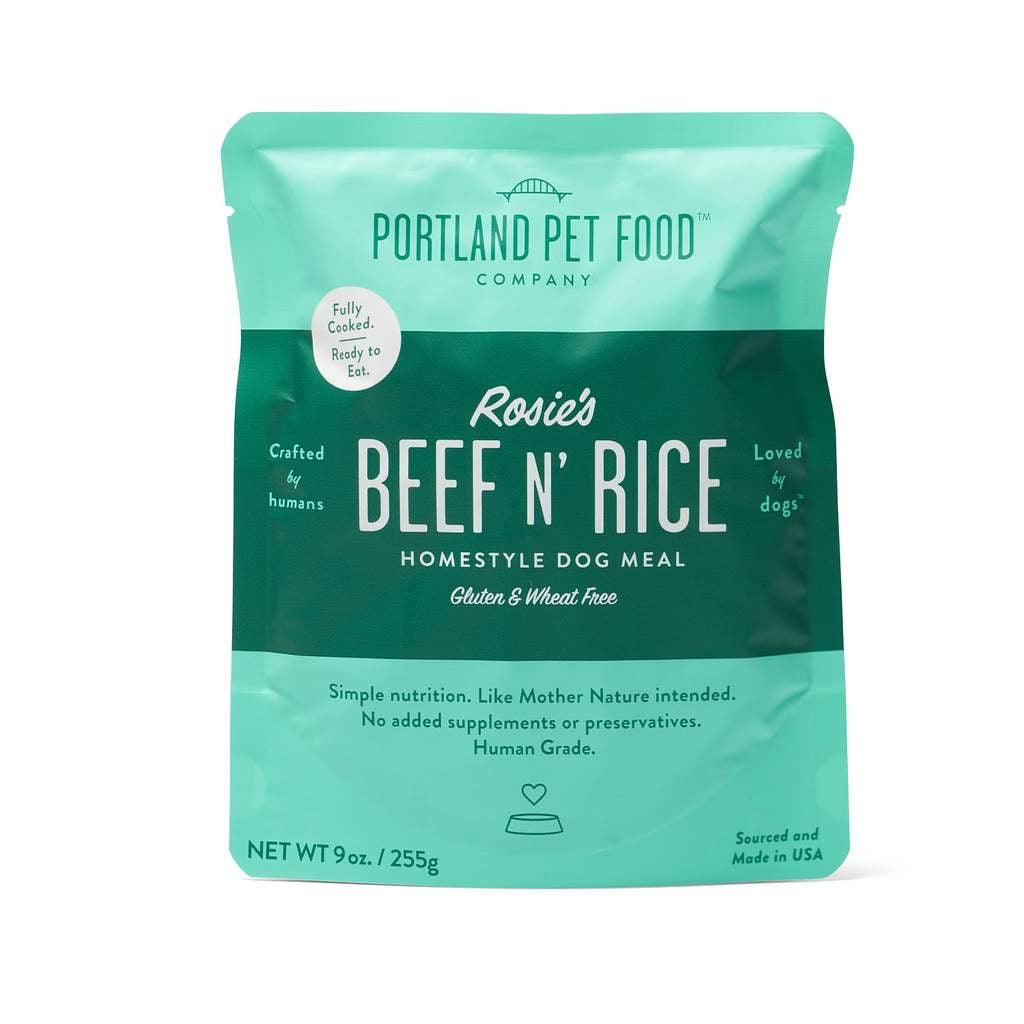 portland pet homestyle topper- beef & rice