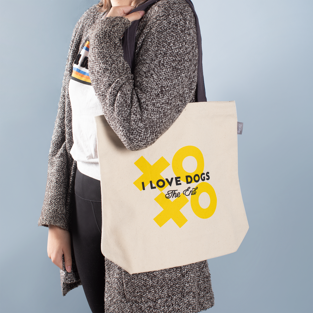 I ❤️ dogs xo canvas bag