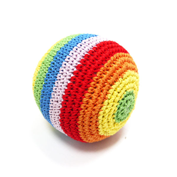 rainbow ball knit toy