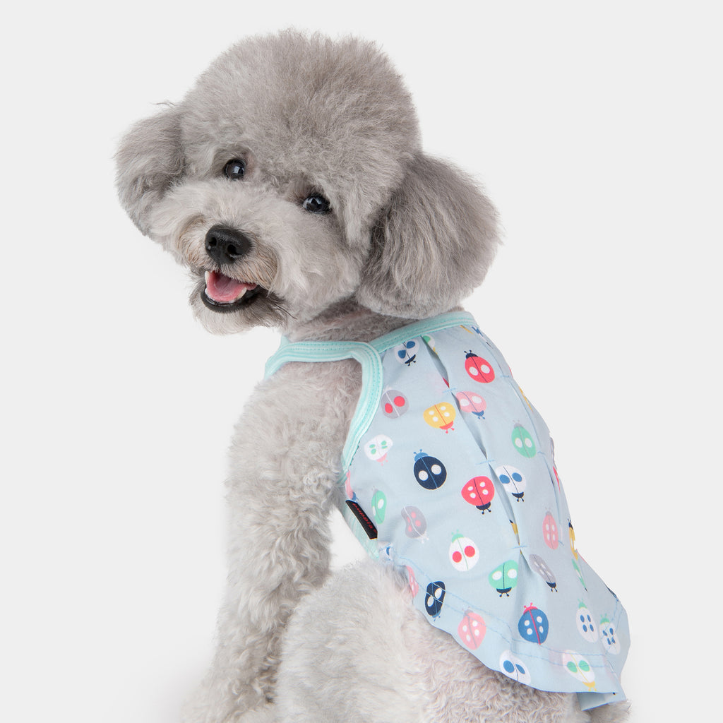 lady beetle tank - baby blue