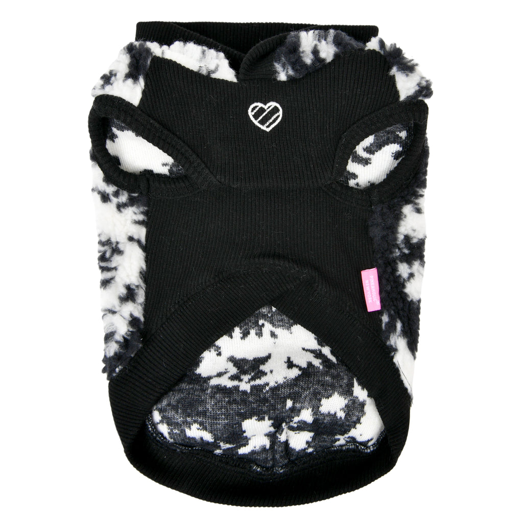 chyanne fluffy hooded sweater - black - few left!