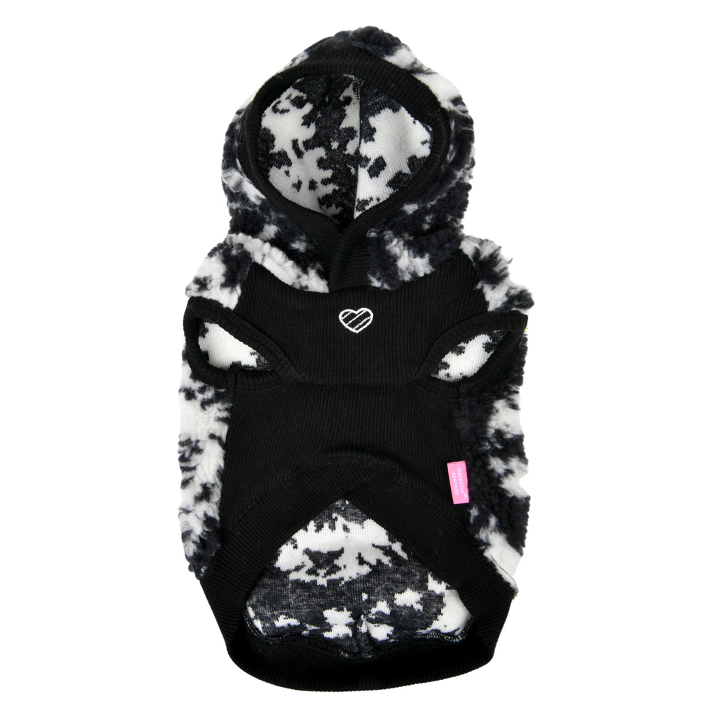 chyanne fluffy hooded sweater - black - few left!
