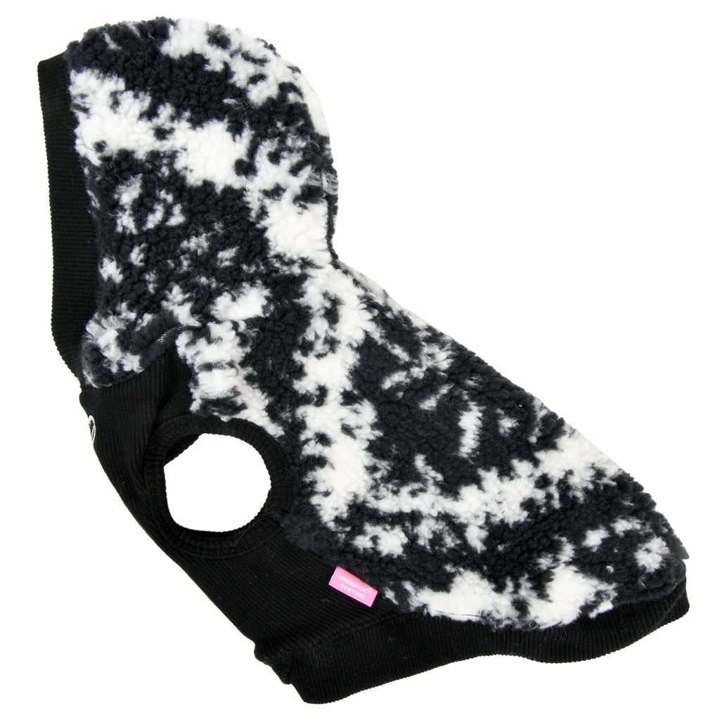 chyanne fluffy hooded sweater - black - few left!