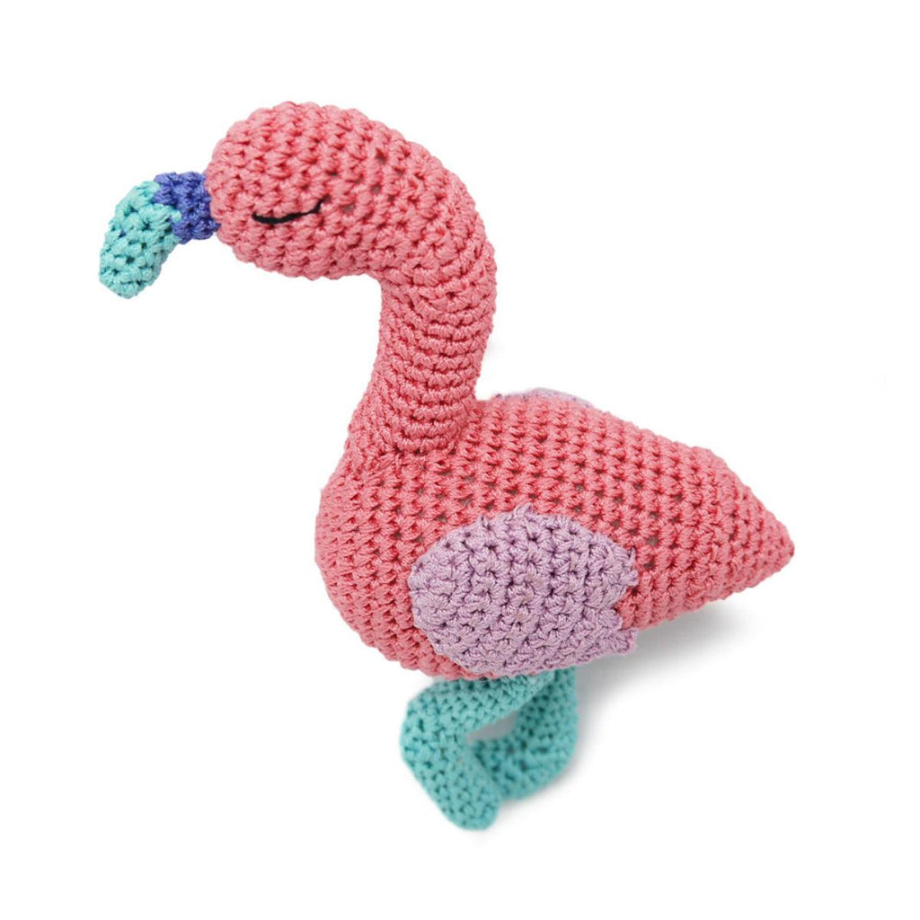 flamingo knit toy