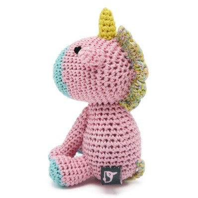 unicorn crochet squeaker toy