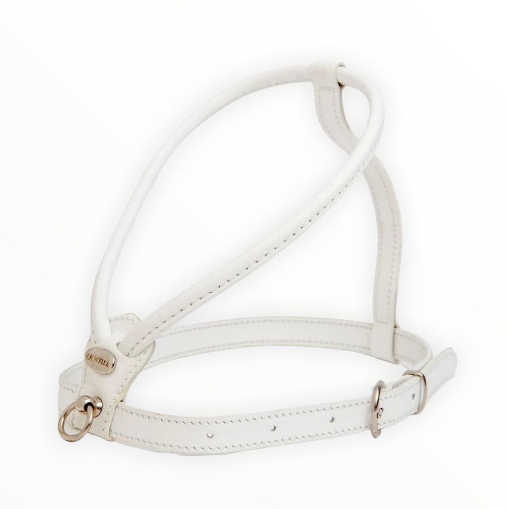 nappa leather harness - white